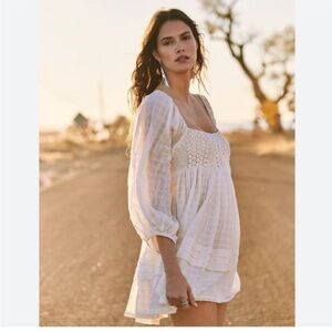 Free People Babydoll Crochet Dress